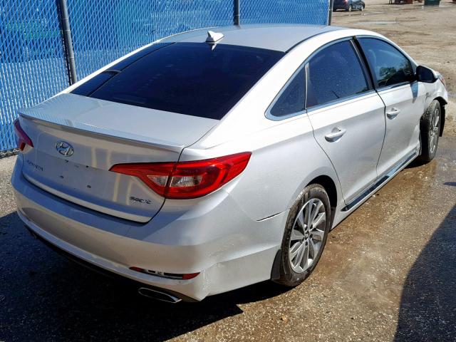 5NPE34AF3GH317503 - 2016 HYUNDAI SONATA SPO SILVER photo 4