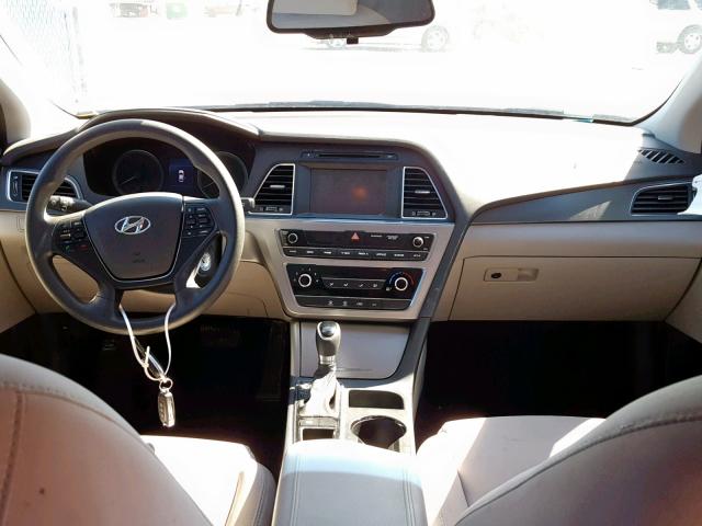 5NPE34AF3GH317503 - 2016 HYUNDAI SONATA SPO SILVER photo 9