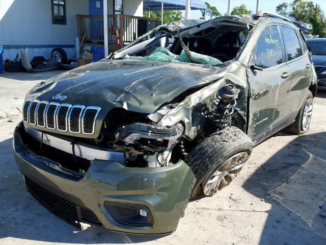 1C4PJLCB2KD272278 - 2019 JEEP CHEROKEE L GREEN photo 2