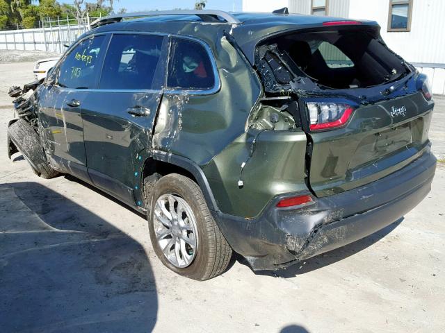 1C4PJLCB2KD272278 - 2019 JEEP CHEROKEE L GREEN photo 3