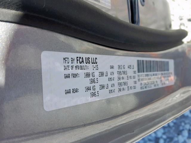 1C4NJCBA1FD262380 - 2015 JEEP COMPASS SP 银色 照片 10