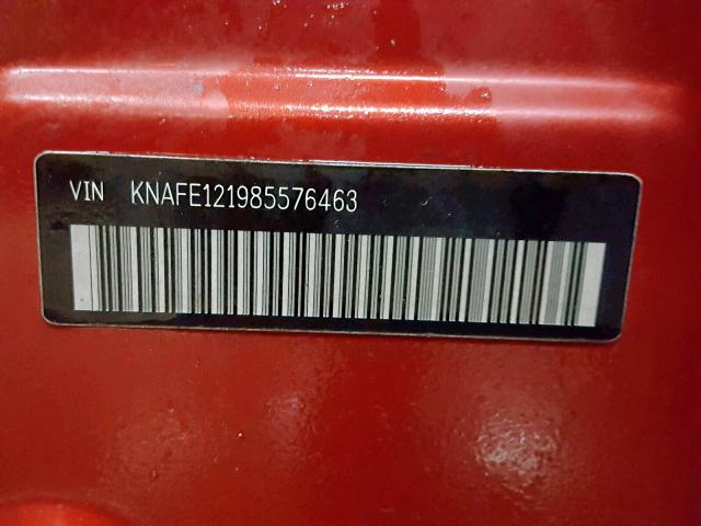 KNAFE121985576463 - 2008 KIA SPECTRA EX RED photo 10