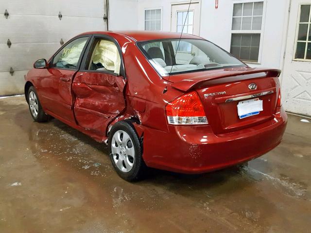 KNAFE121985576463 - 2008 KIA SPECTRA EX RED photo 3