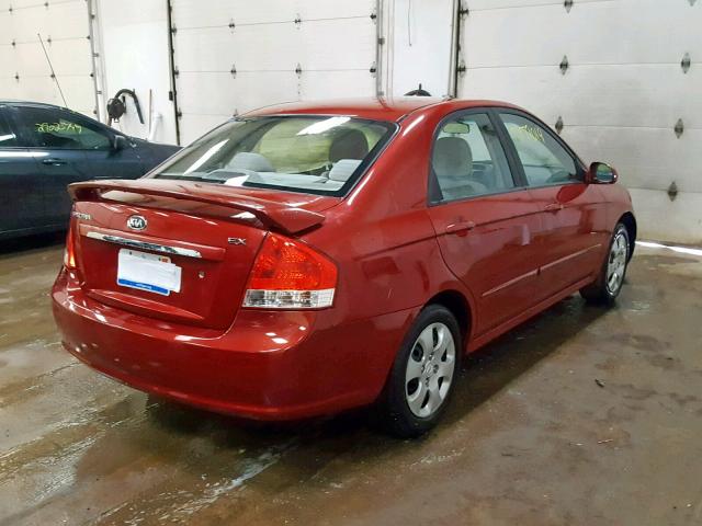 KNAFE121985576463 - 2008 KIA SPECTRA EX RED photo 4