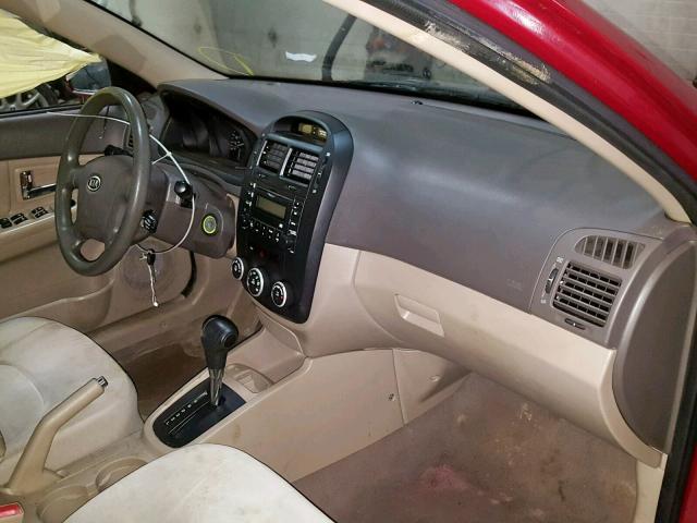 KNAFE121985576463 - 2008 KIA SPECTRA EX RED photo 9