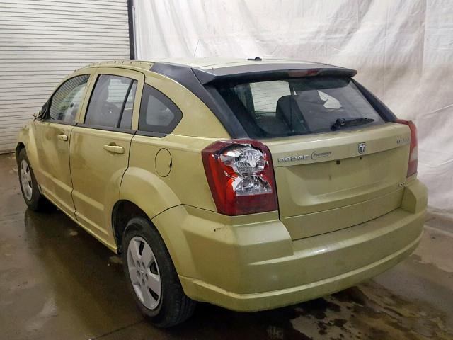 1B3CB4HA6AD560757 - 2010 DODGE CALIBER SX GREEN photo 3