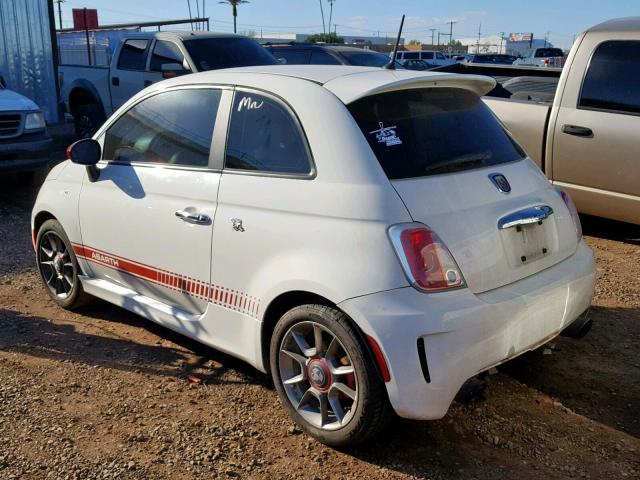 3C3CFFFH9CT380334 - 2012 FIAT 500 ABARTH WHITE photo 3