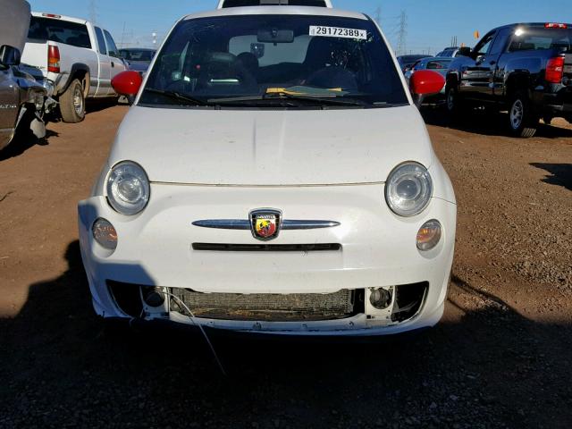 3C3CFFFH9CT380334 - 2012 FIAT 500 ABARTH WHITE photo 9