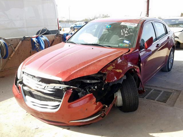 1C3CCBBB2DN653134 - 2013 CHRYSLER 200 TOURIN RED photo 2