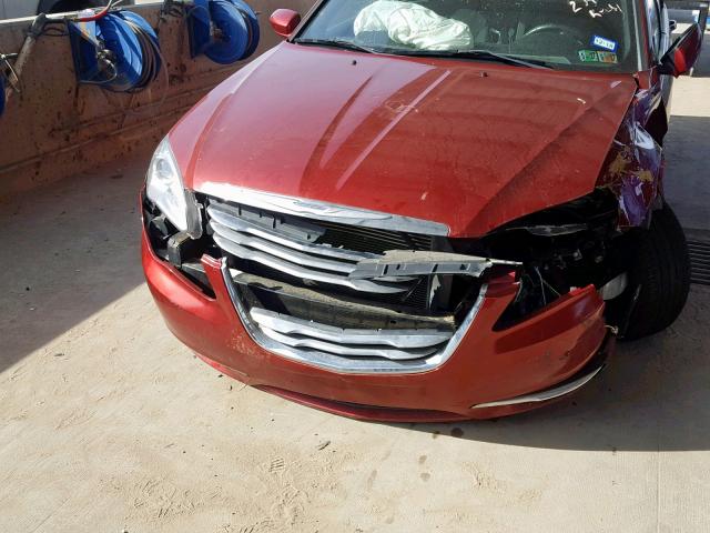 1C3CCBBB2DN653134 - 2013 CHRYSLER 200 TOURIN RED photo 9