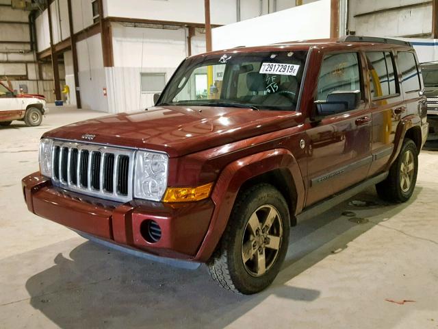 1J8HG48P07C584960 - 2007 JEEP COMMANDER MAROON photo 2