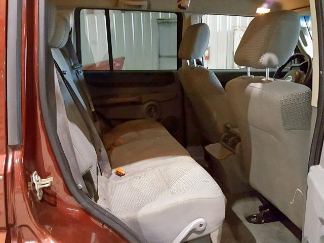 1J8HG48P07C584960 - 2007 JEEP COMMANDER MAROON photo 6