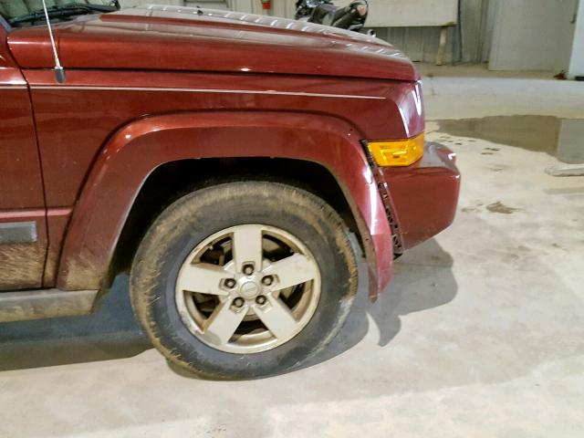 1J8HG48P07C584960 - 2007 JEEP COMMANDER MAROON photo 9