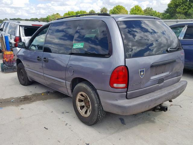 2P4GP45G0WR668012 - 1998 PLYMOUTH VOYAGER SE PURPLE photo 3