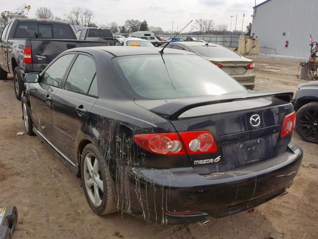 1YVHP80D945N84109 - 2004 MAZDA 6 S BLACK photo 3