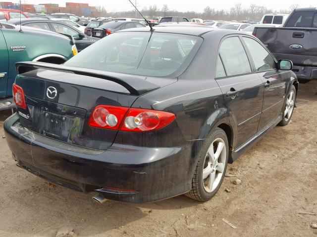 1YVHP80D945N84109 - 2004 MAZDA 6 S BLACK photo 4