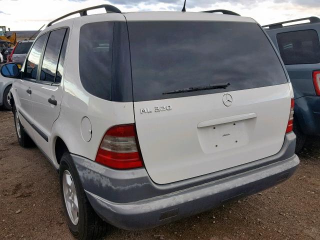 4JGAB54E9XA116783 - 1999 MERCEDES-BENZ ML 320 WHITE photo 3