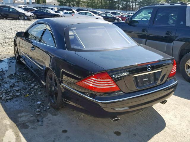 WDBPJ75J33A037207 - 2003 MERCEDES-BENZ CL 500 BLACK photo 3