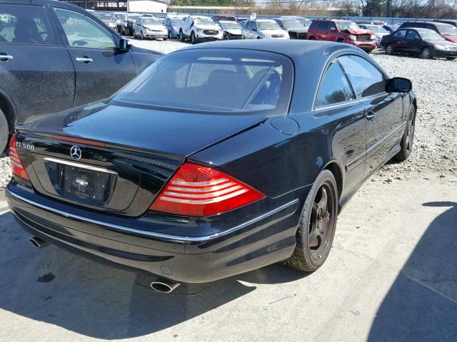 WDBPJ75J33A037207 - 2003 MERCEDES-BENZ CL 500 BLACK photo 4