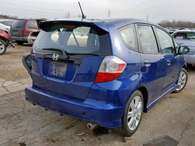 JHMGE8H41AC023145 - 2010 HONDA FIT SPORT BLUE photo 4