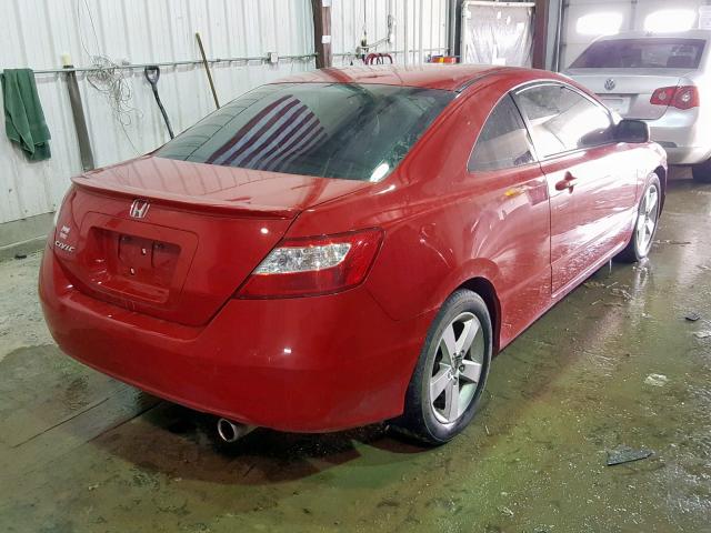 2HGFG12918H533524 - 2008 HONDA CIVIC EXL RED photo 4