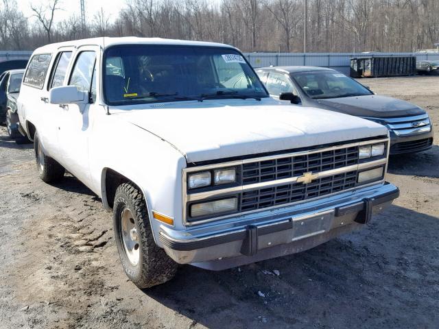 1GNER16K7MF148344 - 1991 CHEVROLET SUBURBAN R WHITE photo 1