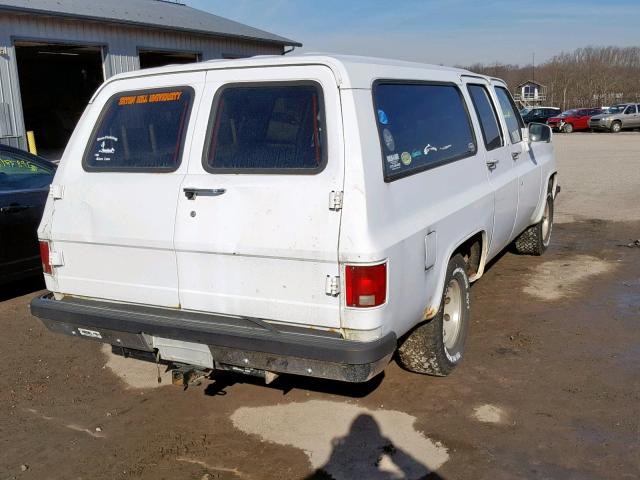 1GNER16K7MF148344 - 1991 CHEVROLET SUBURBAN R WHITE photo 4