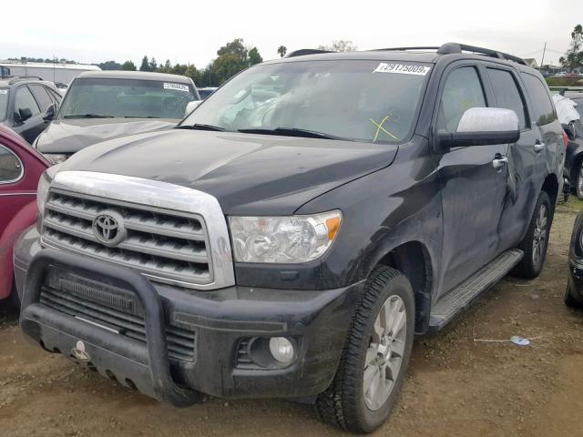 5TDJY5G19BS040943 - 2011 TOYOTA SEQUOIA LI BLACK photo 2