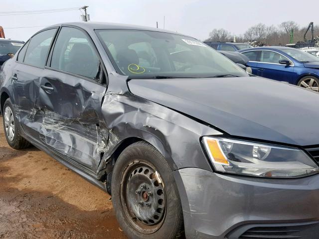 3VW2K7AJ3BM365501 - 2011 VOLKSWAGEN JETTA BASE Գրաֆիտ լուսանկար 9