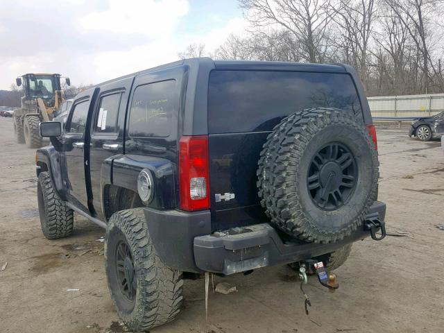 5GTEN13E598143246 - 2009 HUMMER H3 BLACK photo 3