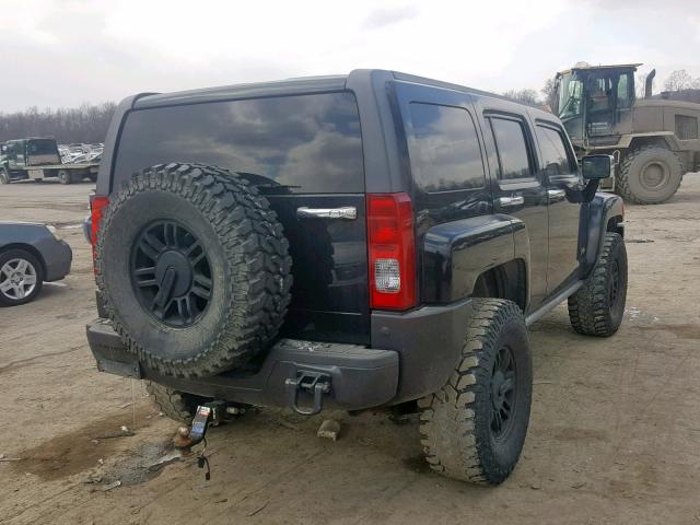 5GTEN13E598143246 - 2009 HUMMER H3 BLACK photo 4