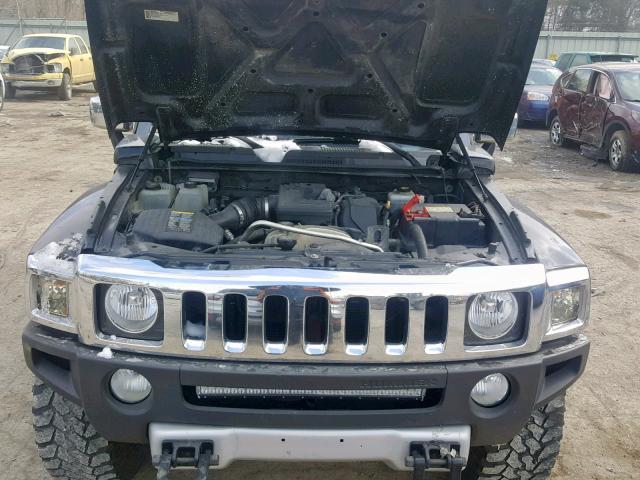 5GTEN13E598143246 - 2009 HUMMER H3 BLACK photo 7