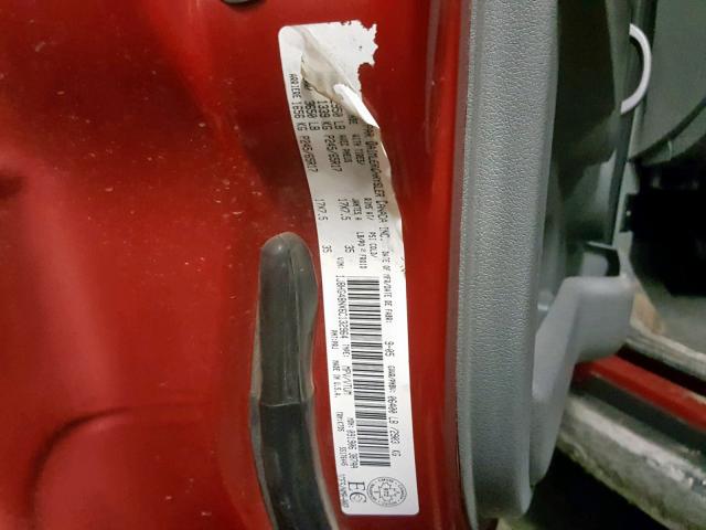 1J8HG48NX6C132964 - 2006 JEEP COMMANDER ბურგუნდია ფოტო 10