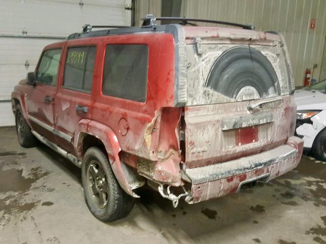 1J8HG48NX6C132964 - 2006 JEEP COMMANDER ბურგუნდია ფოტო 3