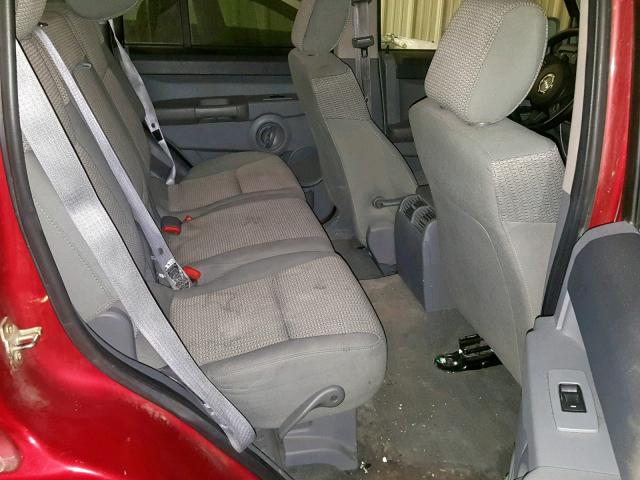 1J8HG48NX6C132964 - 2006 JEEP COMMANDER ბურგუნდია ფოტო 6