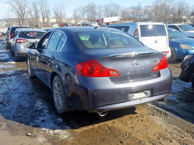 JN1CV6AR9AM254026 - 2010 INFINITI G37 GRAY photo 3