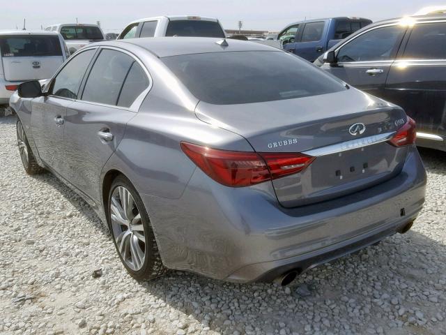 JN1EV7AP3JM590011 - 2018 INFINITI Q50 LUXE CHARCOAL photo 3