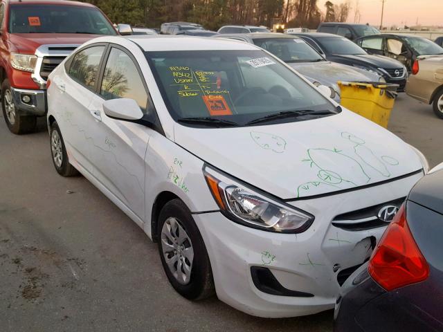 KMHCT4AE4GU139343 - 2016 HYUNDAI ACCENT SE WHITE photo 1