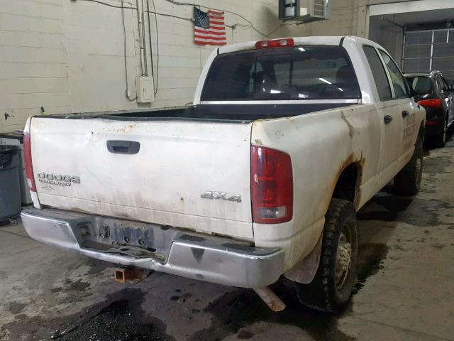 3D7KU28D83G721205 - 2003 DODGE RAM 2500 S WHITE photo 4