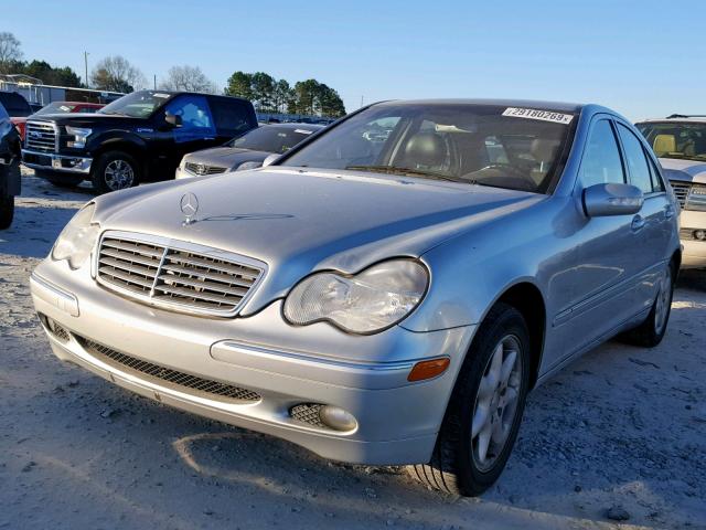 WDBRF61J21F113669 - 2001 MERCEDES-BENZ C 240 SILVER photo 2