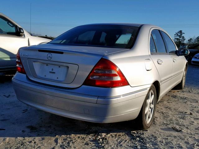 WDBRF61J21F113669 - 2001 MERCEDES-BENZ C 240 SILVER photo 4