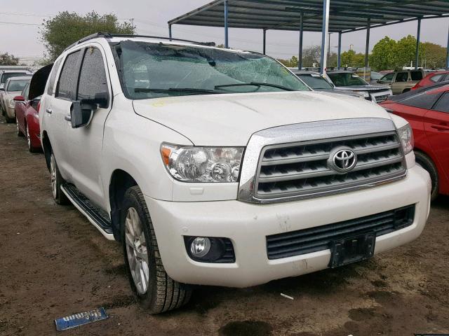 5TDYY5G17ES053922 - 2014 TOYOTA SEQUOIA PL WHITE photo 1