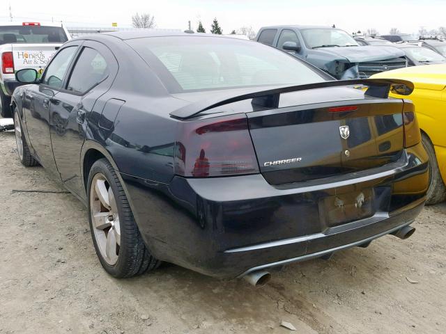 2B3KA73W17H730862 - 2007 DODGE CHARGER SR BLACK photo 3