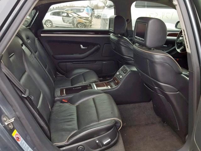 WAUMR44E66N012621 - 2006 AUDI A8 L W12 Q GRAY photo 6