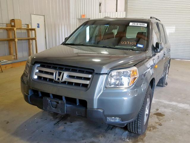 5FNYF28338B027105 - 2008 HONDA PILOT SE GRAY photo 2