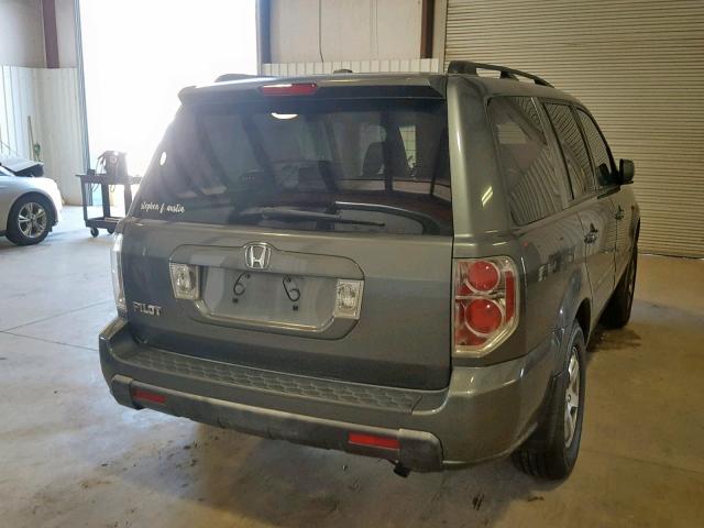 5FNYF28338B027105 - 2008 HONDA PILOT SE GRAY photo 4