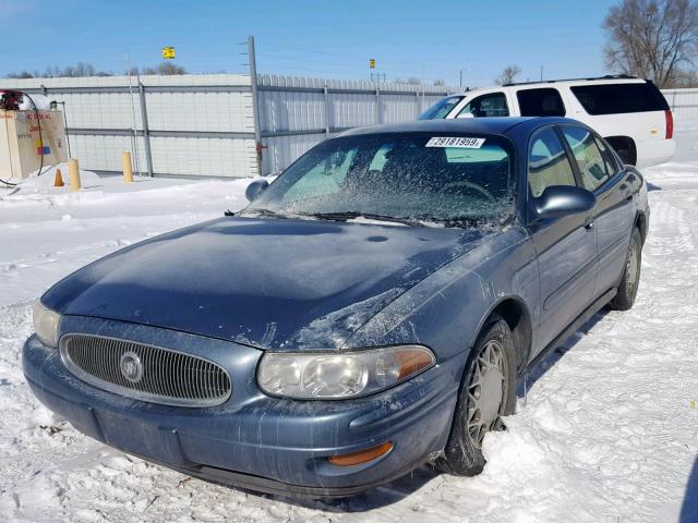 1G4HR54K21U185093 - 2001 BUICK LESABRE LI BLUE photo 2