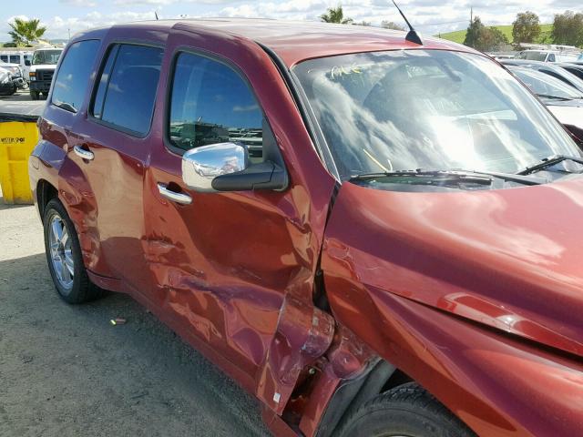 3GNCA23D68S668238 - 2008 CHEVROLET HHR LT MAROON photo 9