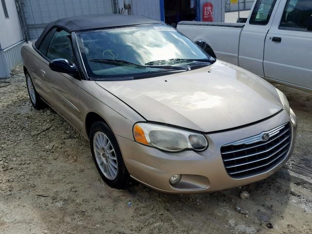 1C3EL55R44N414980 - 2004 CHRYSLER SEBRING LX GOLD photo 1