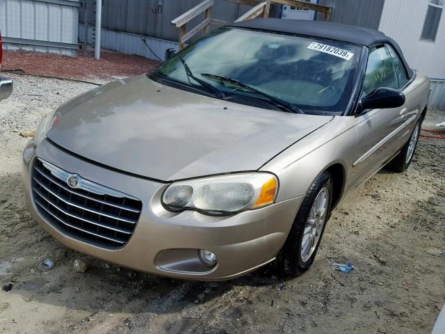 1C3EL55R44N414980 - 2004 CHRYSLER SEBRING LX GOLD photo 2